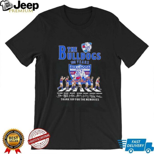 Western Bulldogs 100 years 1925 2025 thank you for the memories shirt