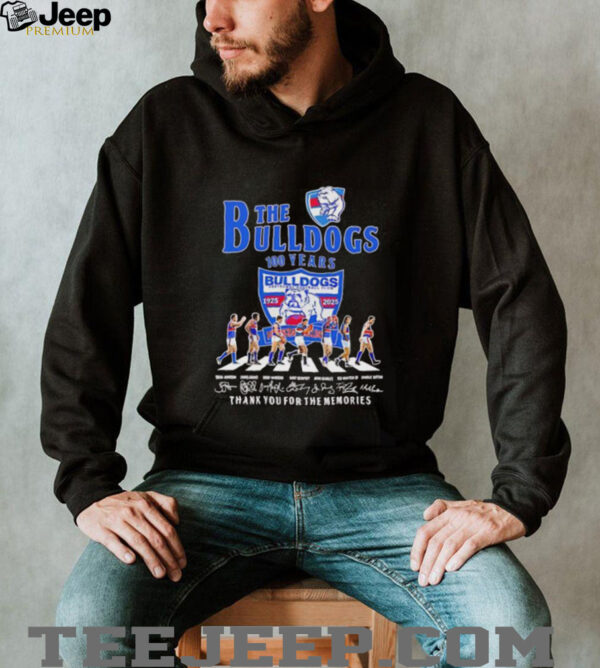 Western Bulldogs 100 years 1925 2025 thank you for the memories shirt