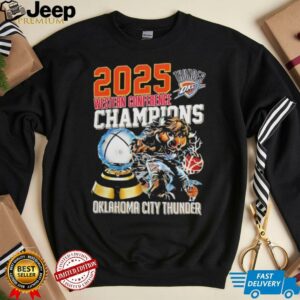 Western Conference Champions Oklahoma City Thunder NBA 2025 shirt