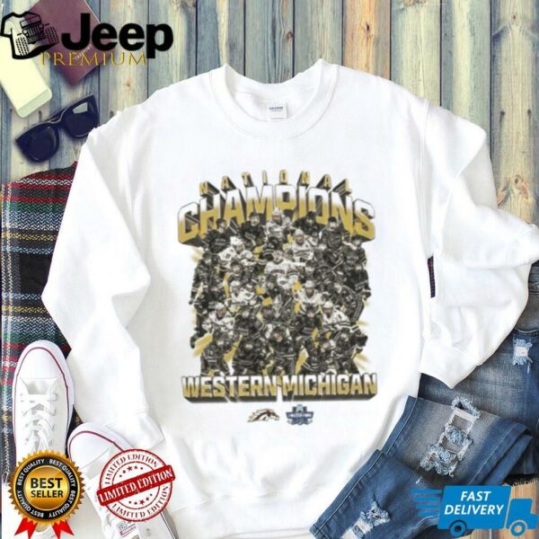Western Michigan Broncos 2025 Men’s Hockey National Champions NIL All Players Frozen Four NCAA T shirts