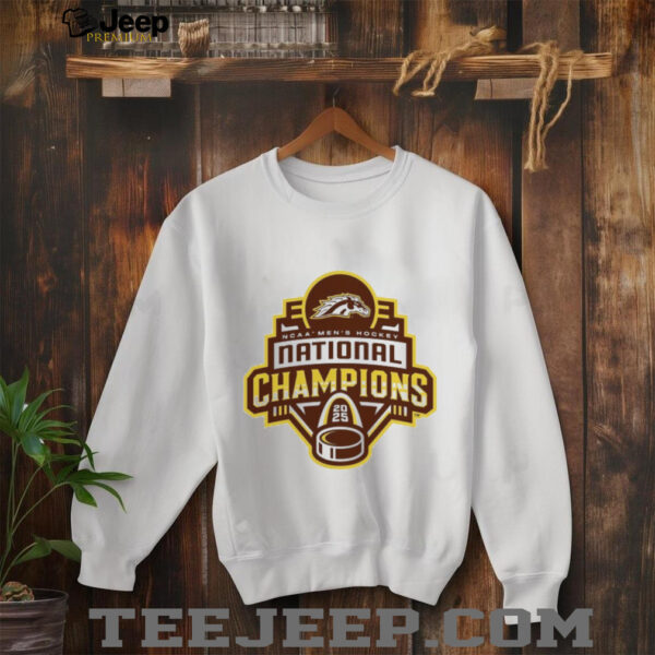 Western Michigan Broncos 2025 NCAA Frozen Four Men’s Ice Hockey National Champions Logo T Shirts