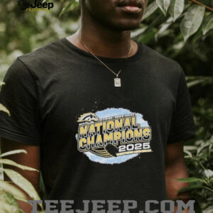 Western Michigan Broncos 2025 NCAA National Mens Hockey Champions Players Logo T shirt