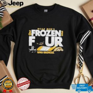 Western Michigan Broncos Frozen Four 2025 NCAA Men’s Hockey Champions St Louis T shirts