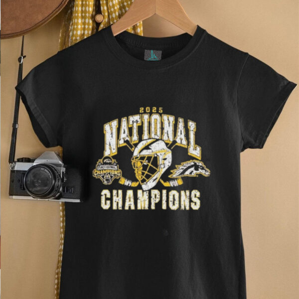 Western Michigan Broncos Summit Sportswear 2025 National Men’s Hockey Champions Hockey T shirts