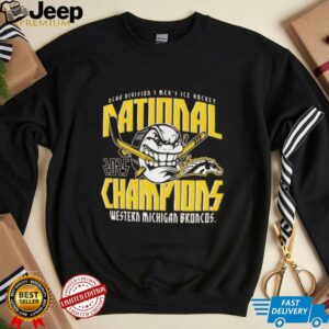 Western Michigan Broncos Unisex Brown 2025 NCAA Frozen Four Men’s Ice Hockey National Champions T Shirt