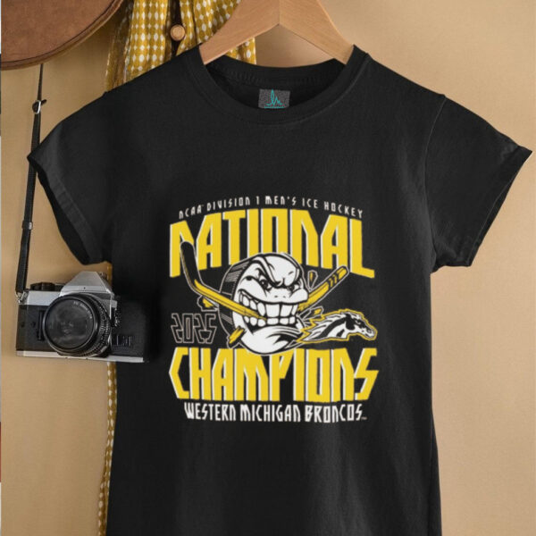 Western Michigan Broncos Unisex Brown 2025 NCAA Frozen Four Men’s Ice Hockey National Champions T Shirt