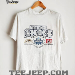 Western Michigan Broncos vs Boston University 2025 NCAA Mens Hockey National Championship T Shirts3