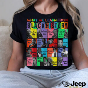 What we learn From Black History Leaders Month T Shirt
