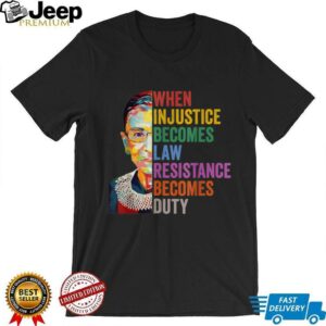 When Injustice Becomes Law Resistance Becomes Duty T Shirt2