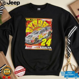 William Byron Hendrick Motorsports Team Collection Fanaticity Axalta Darlington Throwback Car shirt0