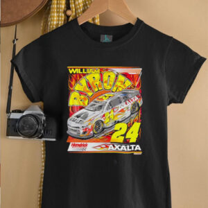 William Byron Hendrick Motorsports Team Collection Fanaticity Axalta Darlington Throwback Car shirt1