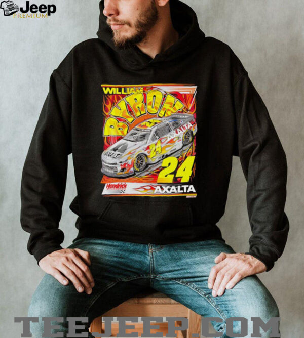 William Byron Hendrick Motorsports Team Collection Fanaticity Axalta Darlington Throwback Car shirt
