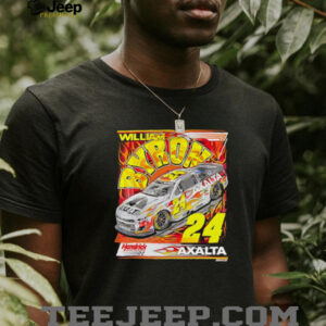William Byron Hendrick Motorsports Team Collection Fanaticity Axalta Darlington Throwback Car shirt5