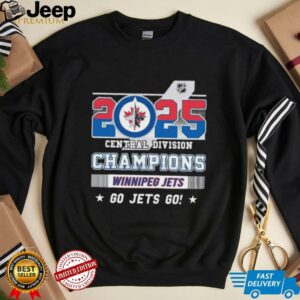 Winnipeg Jets 2025 NHL Central Division Champions Go Jets Go T shirts