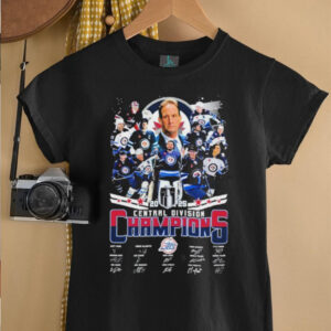 Winnipeg Jets Central Division Champions 2025 Signatures T shirts