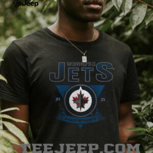 Winnipeg Jets Charcoal 2025 Stanley Cup Playoffs Crossbar Tri Blend T Shirt3