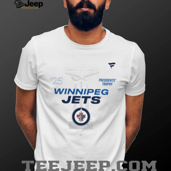 Winnipeg Jets White 2025 Presidents’ Trophy T Shirt