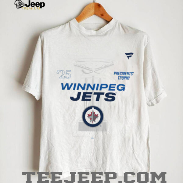 Winnipeg Jets White 2025 Presidents’ Trophy T Shirt