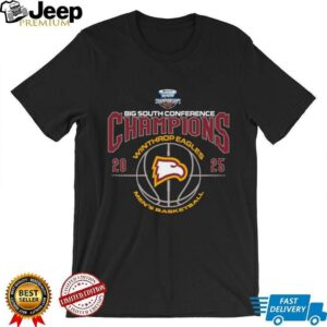 Winthrop Eagles 2025 Big South Mens Basketball Conference Champions Shirt3