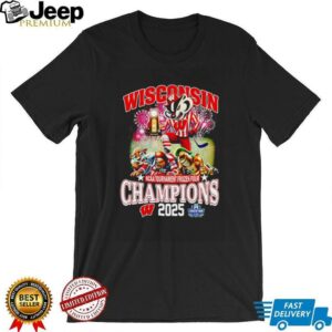 Wisconsin Badgers NCAA Tournament Frozen Four Champions 2025 mascot shirt
