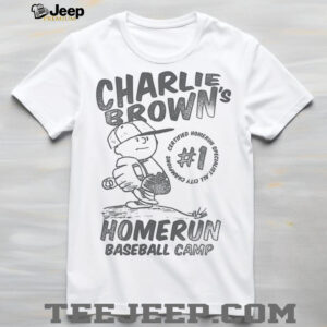 Womens Charlie Brown Homerun Baseball Camp Shirt
