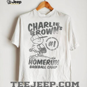 Womens Charlie Brown Homerun Baseball Camp Shirt