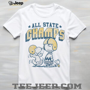 Womens Charlie Brown & Snoopy Football State Champs Shirt
