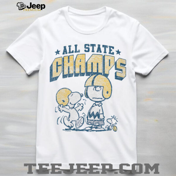 Womens Charlie Brown & Snoopy Football State Champs Shirt