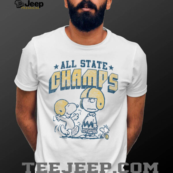 Womens Charlie Brown & Snoopy Football State Champs Shirt