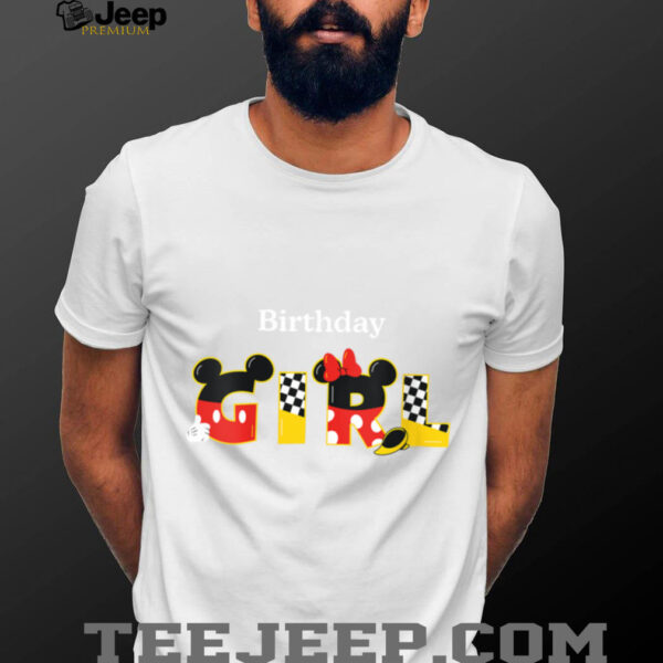 Womens Disney Mickey & Minnie _Birthday Girl_ Birthday Party Shirt