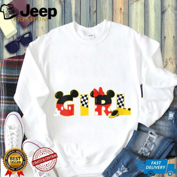 Womens Disney Mickey & Minnie _Birthday Girl_ Birthday Party Shirt
