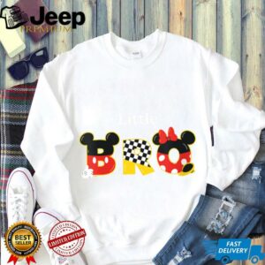 Womens Disney Mickey & Minnie _Little Bro_ Family Trip Vacation Shirt