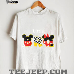 Womens Disney Mickey & Minnie _Little Bro_ Family Trip Vacation Shirt