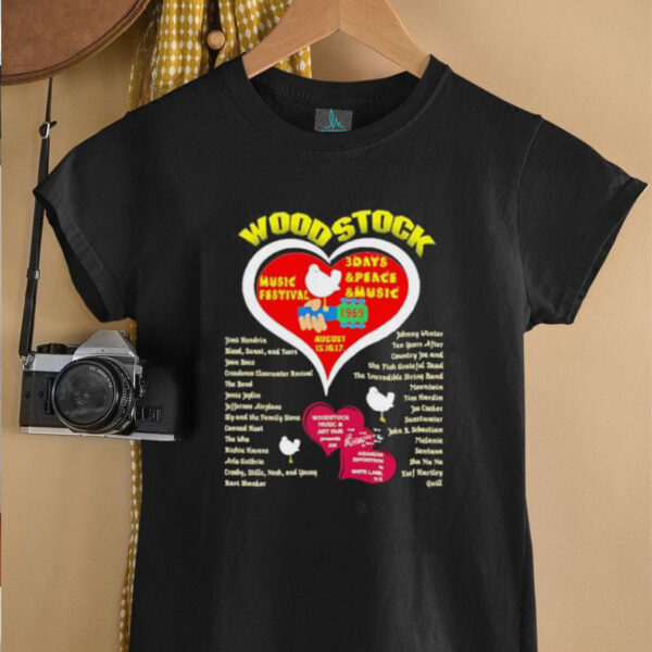 Wood stock music festival 3 days and peace and music shirt