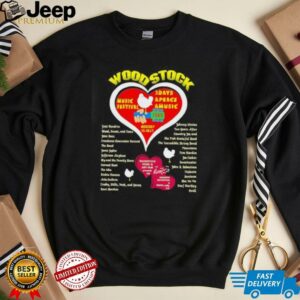Wood stock music festival 3 days and peace and music shirt3