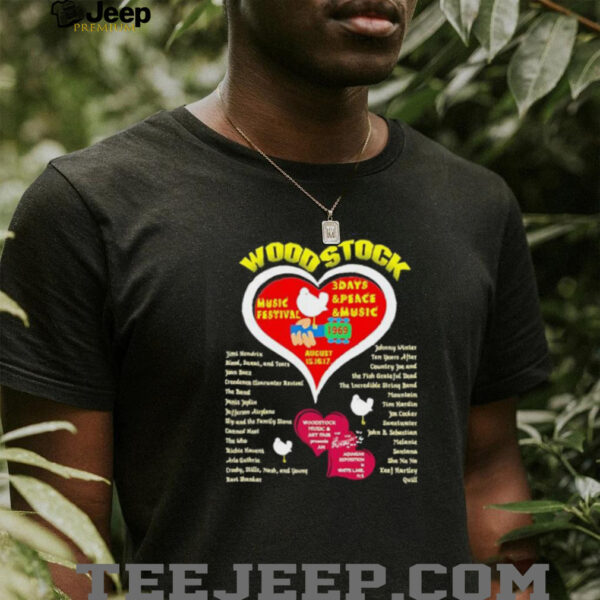 Wood stock music festival 3 days and peace and music shirt