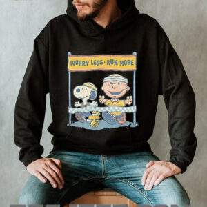 Worry Less Run More Snoopy Woodstock and Charlie Brown shirt