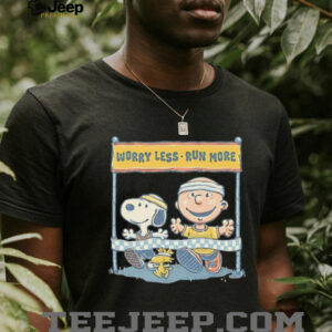 Worry Less Run More Snoopy Woodstock and Charlie Brown shirt