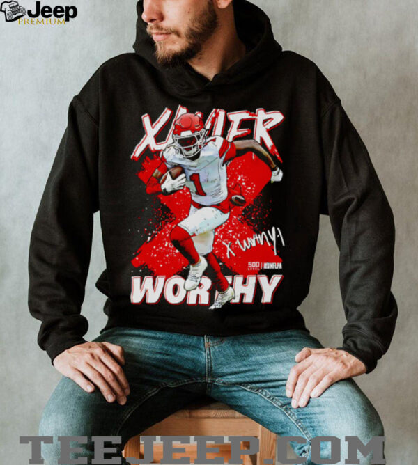 Xavier Worthy Kansas City cross shirt