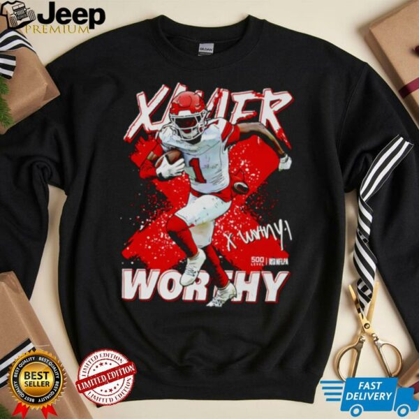 Xavier Worthy Kansas City cross shirt