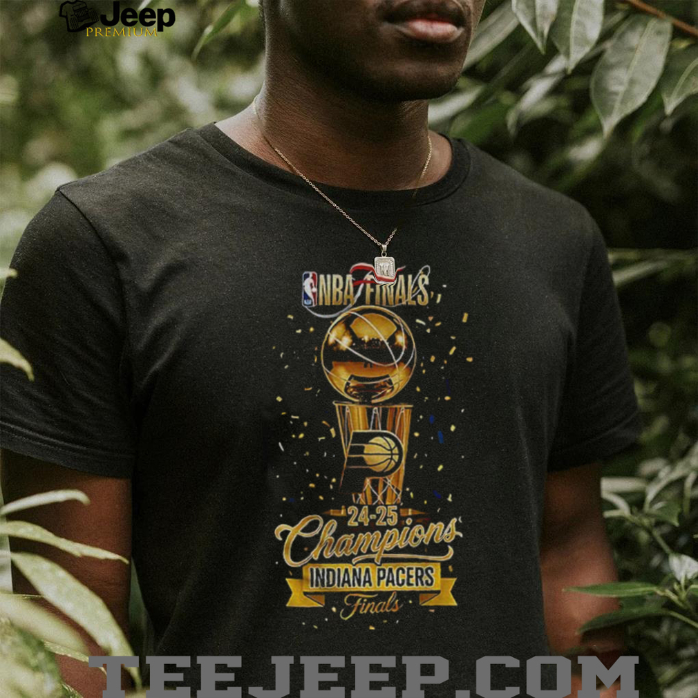 Yes ‘Cers Indiana Pacers Winner NBA Finals 24-25 Champions Trophy Shirt side view
