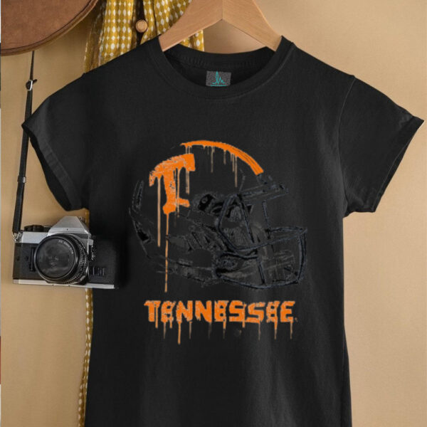 Youth Vive La Fete Heather Gray Tennessee Volunteers Dripping Football Helmet T Shirt