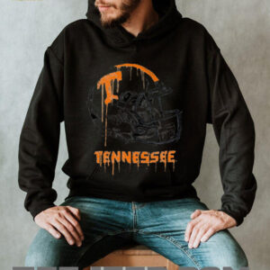 Youth Vive La Fete Heather Gray Tennessee Volunteers Dripping Football Helmet T Shirt1