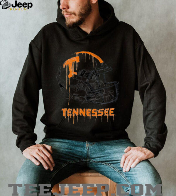 Youth Vive La Fete Heather Gray Tennessee Volunteers Dripping Football Helmet T Shirt