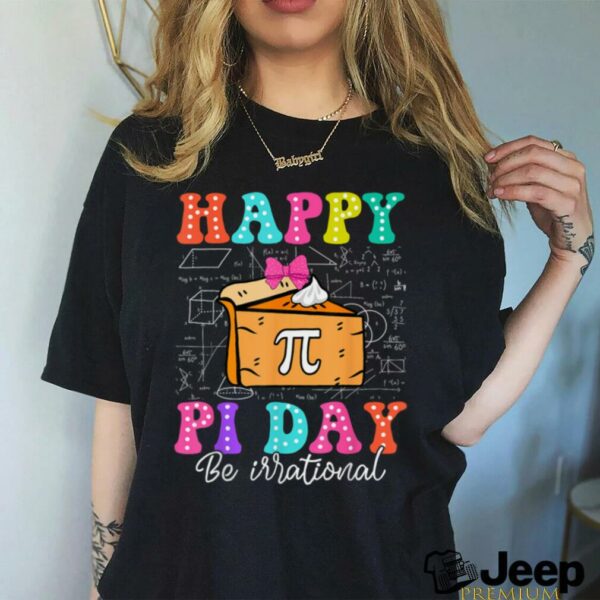 Happy Pi Day Funny Math Coach Teacher Pi Day Coquette Bow T Shirt