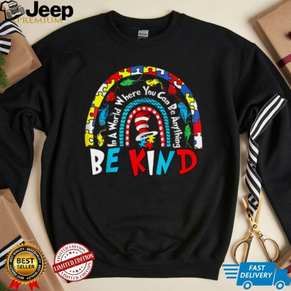 Autism Awareness Why Fit In Doctor Teacher Cat In Hat Cool T Shirt (1)