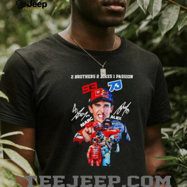 2 brothers 2 bike 1 passion Marc Marquez x Alex Marquez signatures shirt