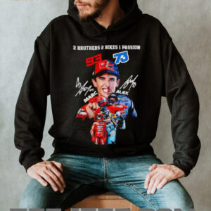 2 brothers 2 bike 1 passion Marc Marquez x Alex Marquez signatures shirt