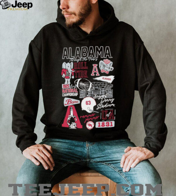 Alabama Crimson Tide through the years 1831 shirt