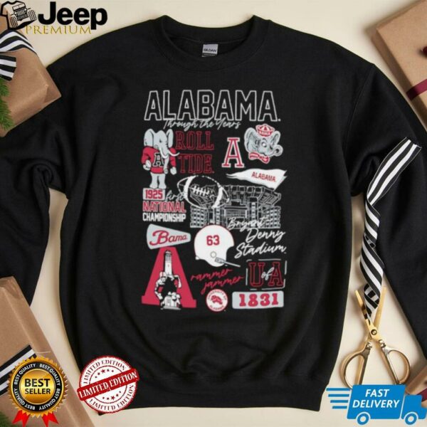 Alabama Crimson Tide through the years 1831 shirt